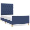 Bed Frame without Mattress Blue 80x200 cm Fabric