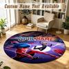 Round Rug Custom NameMiraculous Ladybug Pattern Non Slip Carpet Home Floor Decor