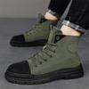 Men's Boots Breathable Canvas Casual Boot Fashion High Top Sneakers for Men Lace Up Ankle Boots Platform Cowboy Boots Botas