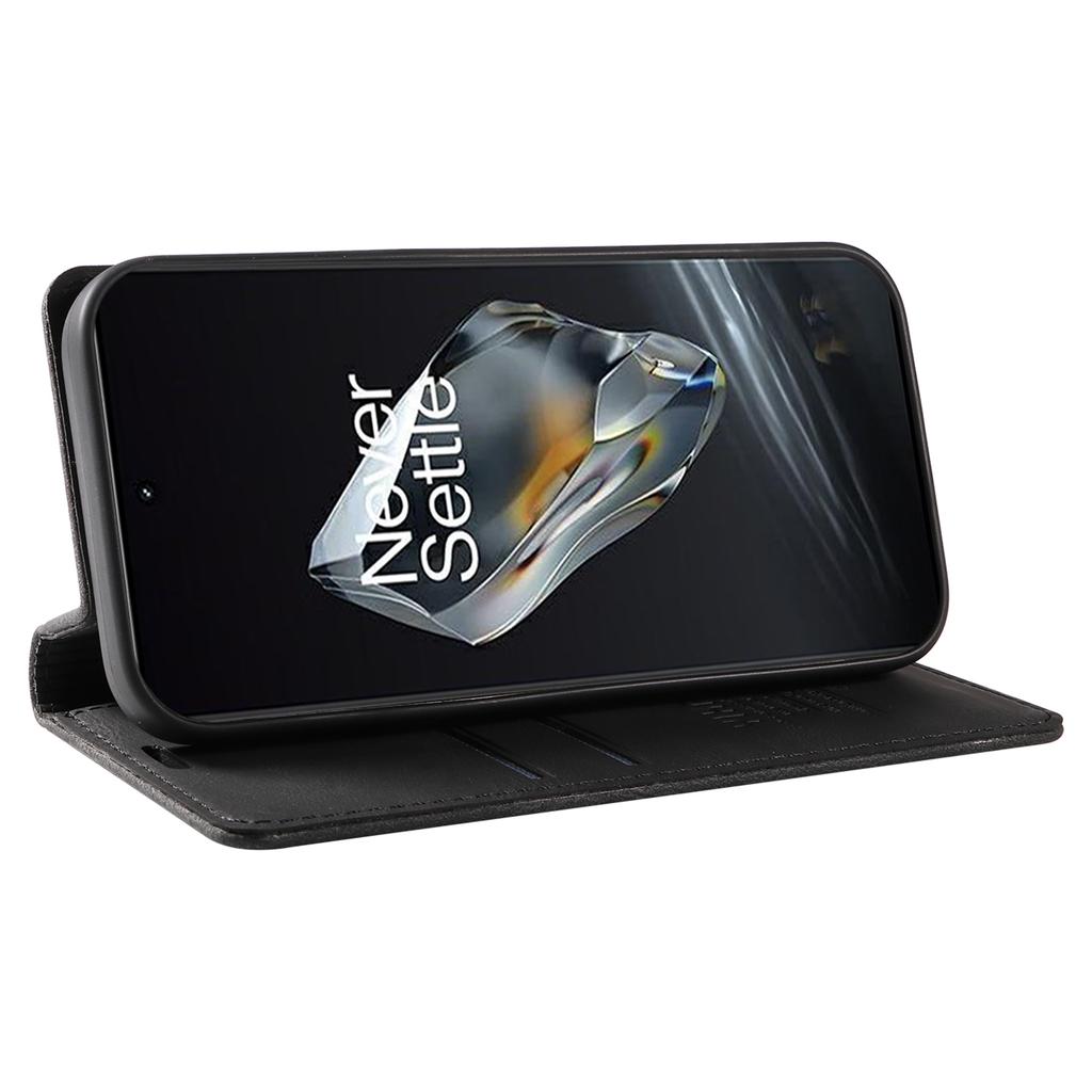 YIKATU YK-004 For OnePlus 12 5G Case Leather Skin-Touch Phone Cover Magnetic Auto-Absorbed