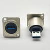 USB Type D Panel Mount Waterproof Female Socket (USB 2.0/3.0) for Digital Data Transfer