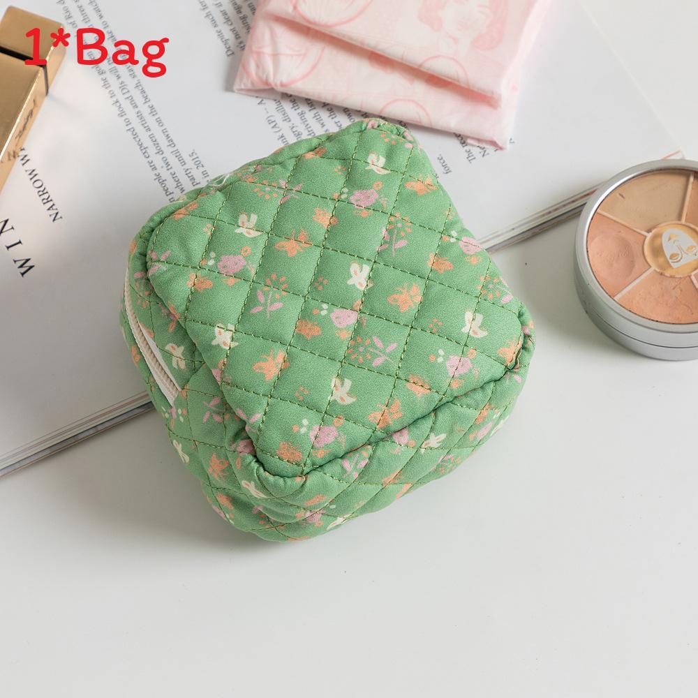 Floral Polyester Breathable Sanitary Pad Storage Bag For Girls Travel And Daily Use