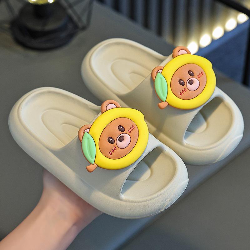 Kids EVA Slippers Soft Non Slip Cartoon Cute Indoor Summer Sandals For Boys And Girls Lightweight Home Shoes