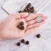 100pcs Wooden Beads Unfinished Natural Round Wood Spacer Beads Hair Braid Barrel Bead for DIY Crafts Hair Macrame Jewelry Making