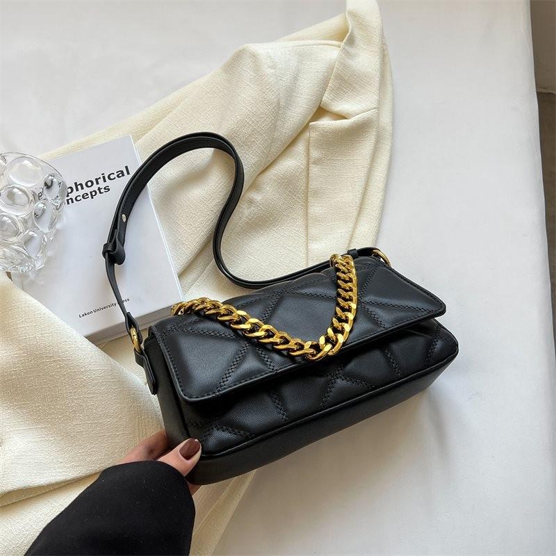 Chic Casual Soft Leather Chain Shoulder Bag For Youth Stylish Daily Use Available In Multiple Colors
