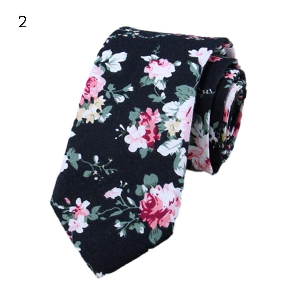 6 cm Květinová kravata Roztomilá kravata Módní bavlněná kravata Pánská Dámská