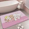 Cute Cartoon Mikko Cat Floor Mat Rectangle Anti-slip Home Soft Badmat Front Door Indoor Outdoor Mat Hotel Decor Mat