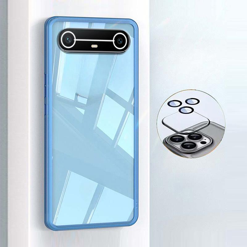 For Tecno Spark Slim Case Camera Protection Semi Transparent Soft Silicone Shockproof with Lens Protector Films for Tecno Spark Slim Back Cover