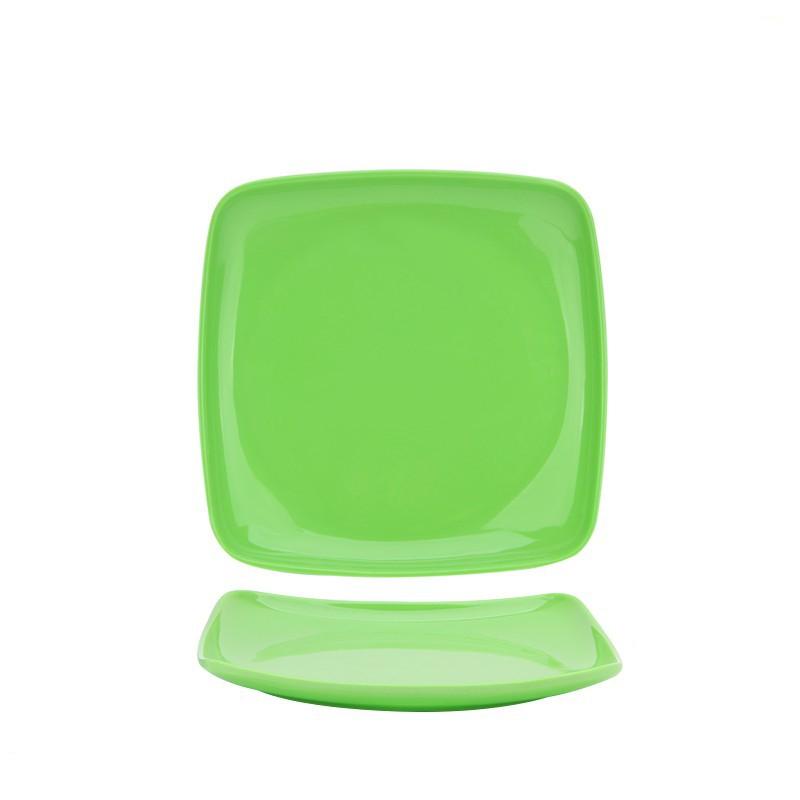 

Имитация фарфора Западная основная обеденная тарелка квадратная фаст-фуд горшок салат десертная тарелка для свадьбы семьи кухонная посуда 6.5in