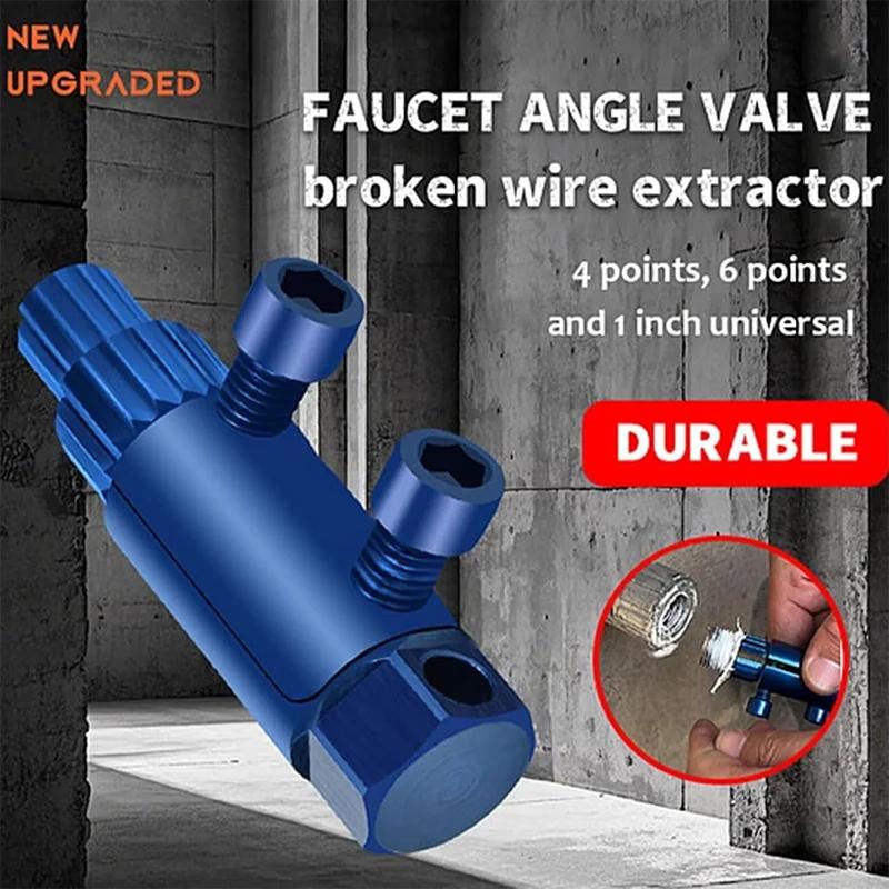 Broken Pipe Thread Extractor for 1/2-3/4-1inch DN15/20/25 Pipes Thread Removal Tool for Broken Threads In Faucets Angle Valves