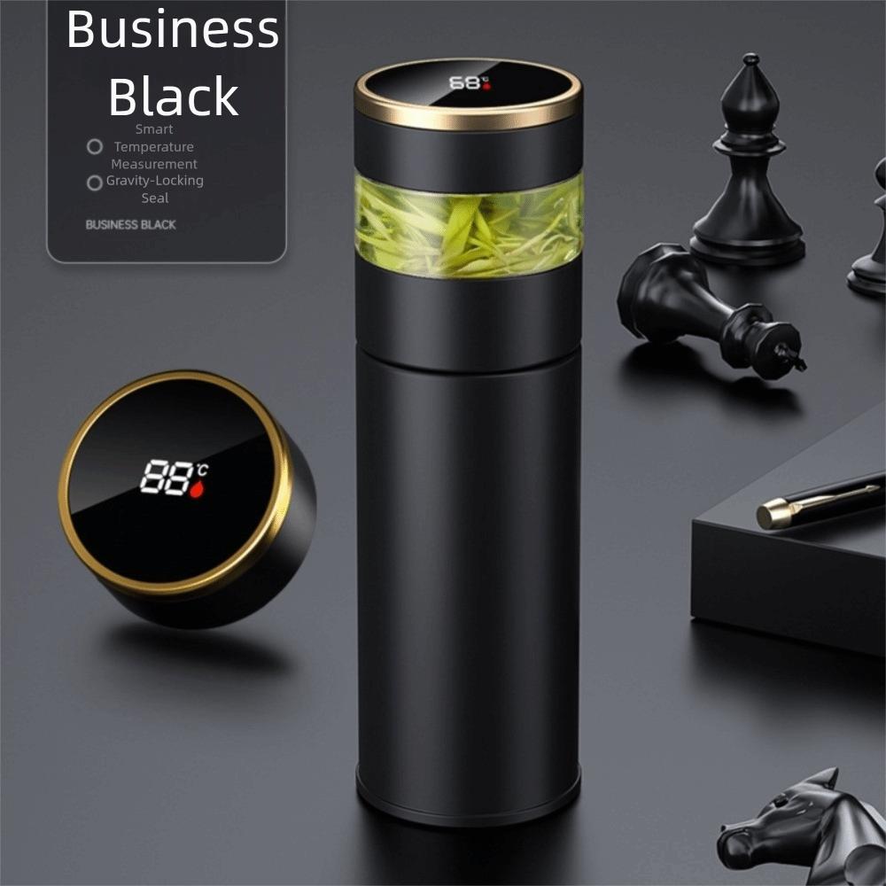 LED Temperature Display Insulated Cup 450ML Capacity Stainless Steel Tea Infuser Bottle Tea Water Separation Leak-Proof