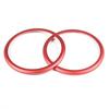 Red Alloy Side Air Vent Outlet Ring Trim for Fiat 500 2016-24