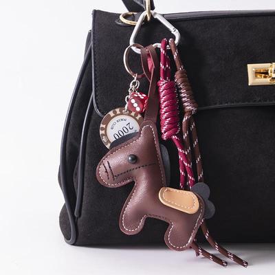 1 Stück PU-Leder Pony Gewebtes Seil Rucksack Anhänger Tasche Hängende Tasche Zubehör Ersatzteile für Taschen
