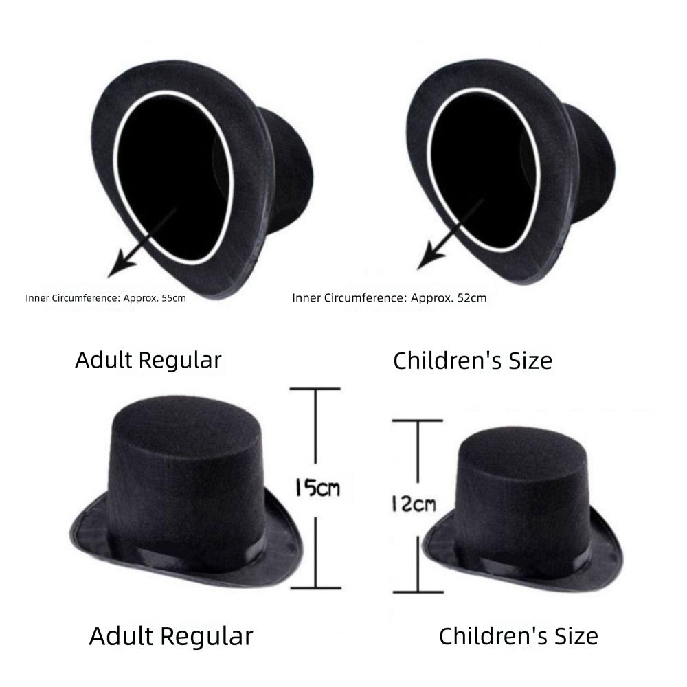 Cosplay Fedora Hat Fancy Dress Costume Retro Top Cap Bowler Top Hat Magician Top Hat Performed Hat