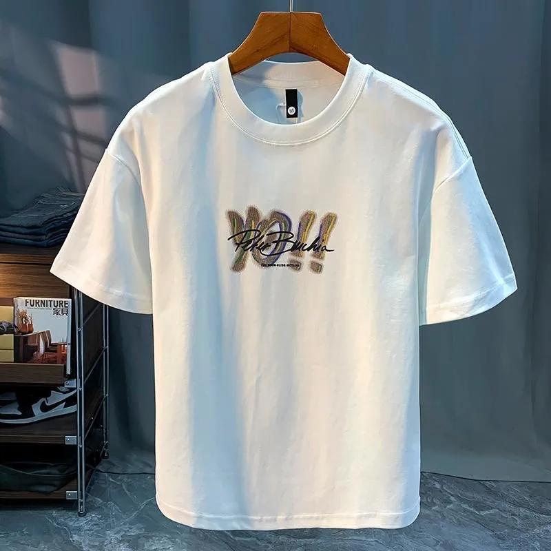Men s Lightweight Summer Short Sleeve T-Shirt Trendy Printed T-Shirt for Men Casual Top M
