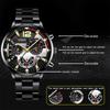 Mens Sports Watches Stainless Steel Quartz Wrist Watch Calendar Luminous Clock Men Business Casual