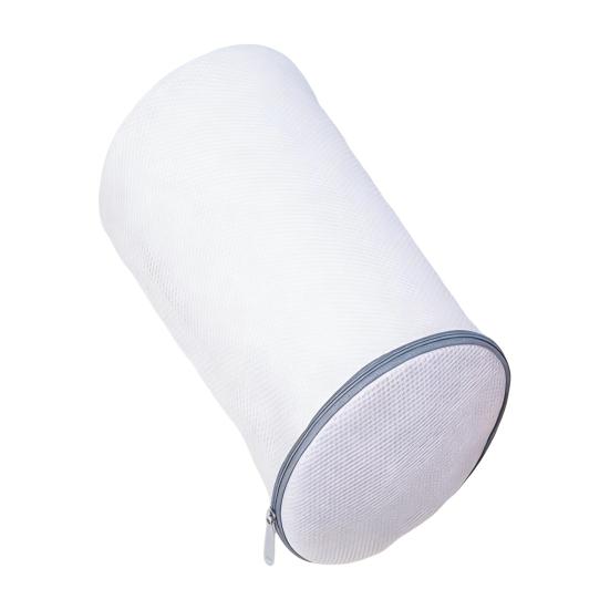 Sac de Lavage pour Chaussures Fermeture Éclair Design Cylindrique Double Couche Maille Durable Machine à Laver Filet de Lavage pour Chaussures