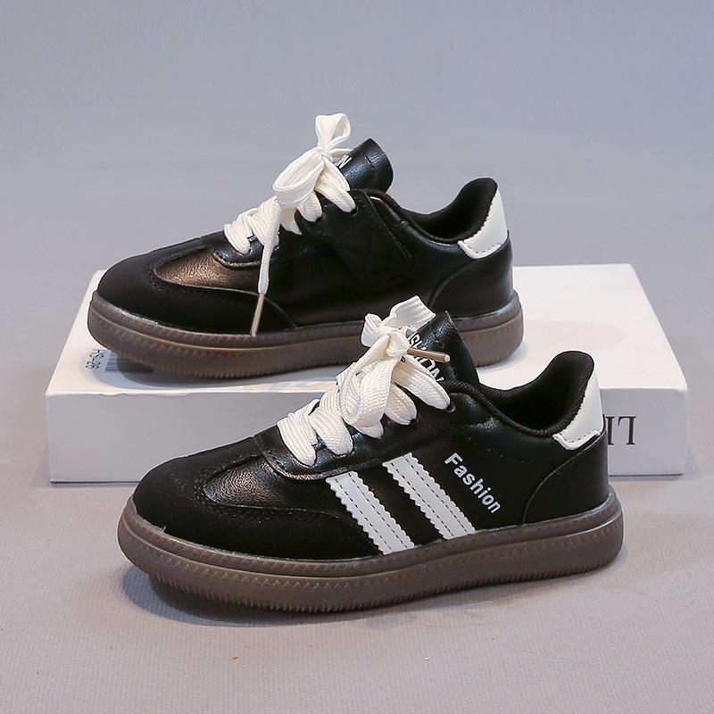 Children's moral training shoes 2025 autumn boys' sports shoes casual board shoes girls' little white shoes soft-soled classic Forrest Gump shoes