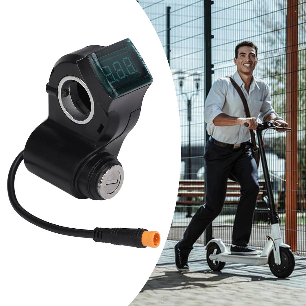 Electric Scooter Handle Switch Lock 3 Pin Waterproof Handlebar Switch Lock with 2 Keys for  M5