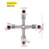 Multi-Spec Electric Control Cabinet Key: Cross, Triangle, Square & Round Hole Adapter for Elevator, Water Meter, and Valve Access.