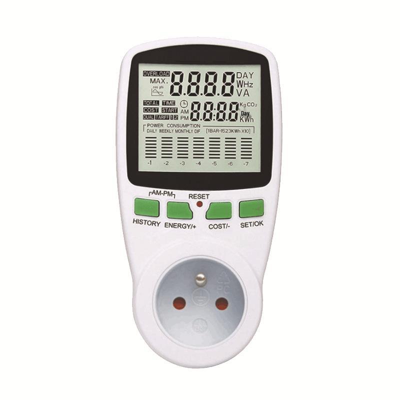 European Standard Power Meter Socket with Graph Display