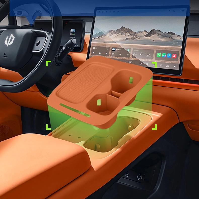 For Leapmotor C10 C16 Car Wireless Charging Water Cup Pad Silicone Central Control Anti-slip Anti-bump Armrest Box Pad Storage