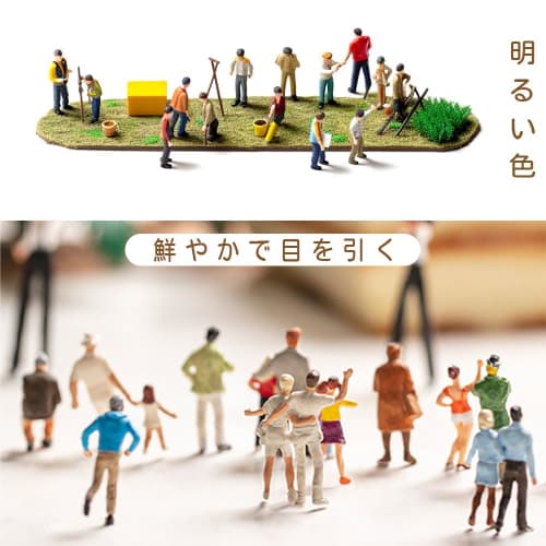 Scenery Collection Dolls, 1:150 Scale, Set of Approximately 100 Figures, Painted Human Figures, Decoration, Railway Models, Building Models, Dioramas,