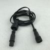 xConnect Type BLACK Flat 18AWG 3 Core Waterproof Extension Cable,one End with Male,the Other End with Female