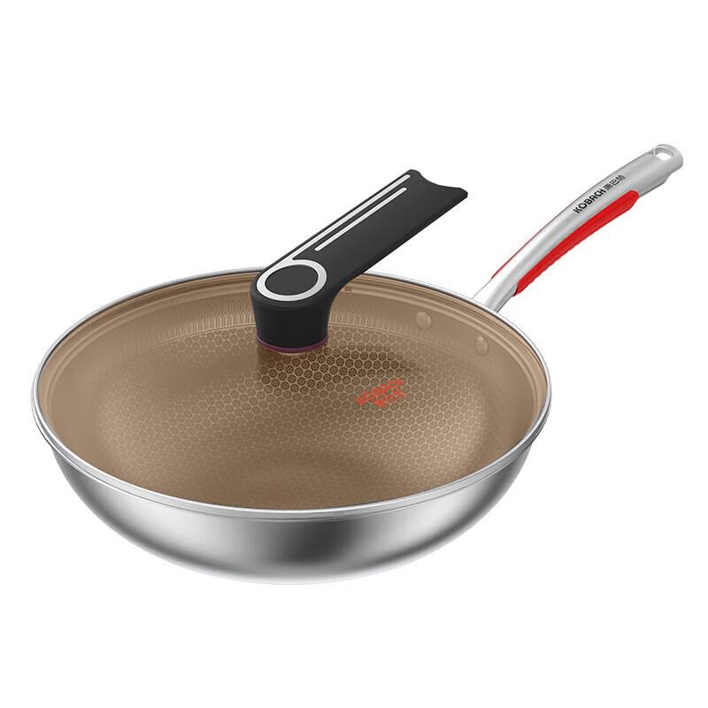 KOBACH 304 Stainless Steel Honeycomb Wok