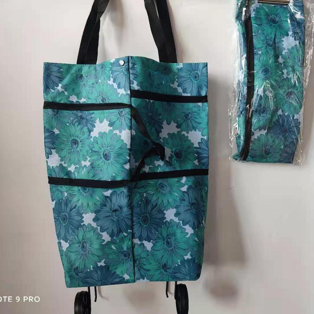Faltbarer Polyester-Einkaufswagen mit Rädern - Tragbare Trolley-Tasche