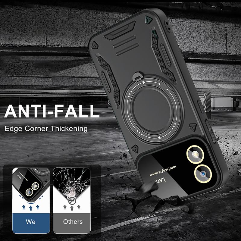 Armor Shockproof Phone Case For Motorola Moto G30 G32 G34 G53 G60 G84 Anti-Fall Finger Ring Holder Magnetic Cover Capa G53 Cases