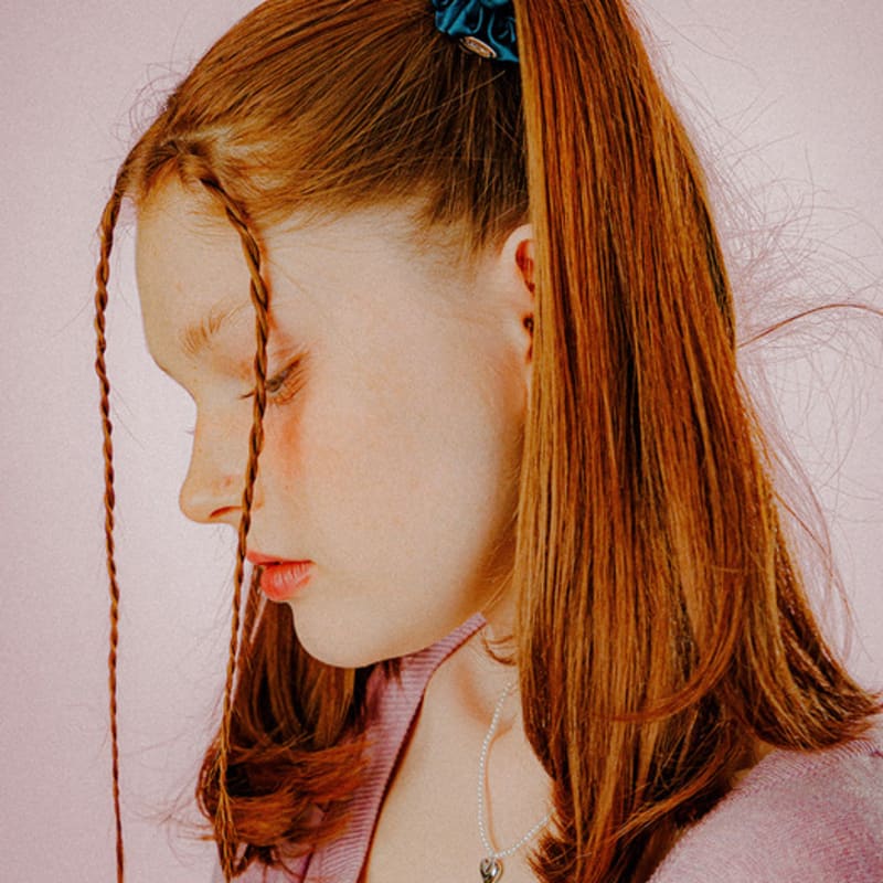 mellotory mini shirring satin scrunchie (dark green)