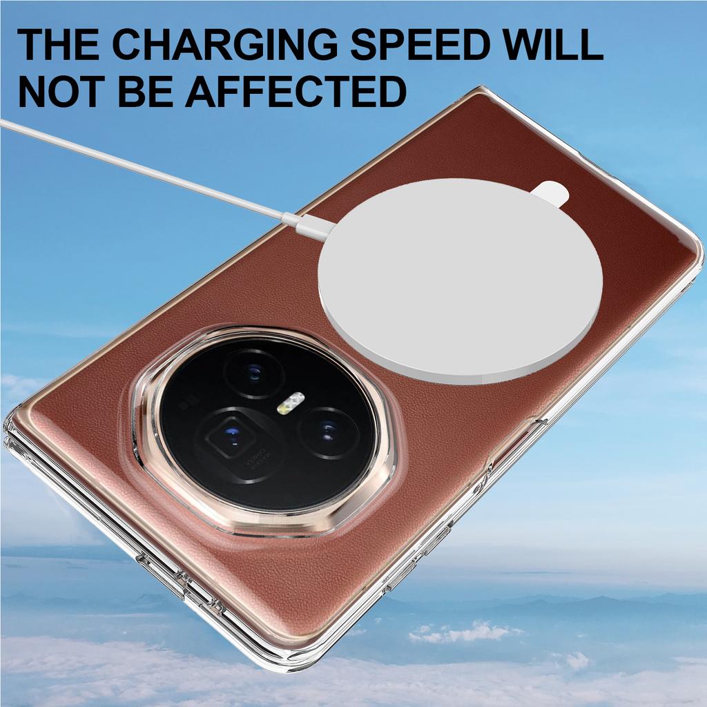 For Honor Magic V3 5G Clear Case TPU+Acrylic Magnetic Phone Cover Compatible with MagSafe