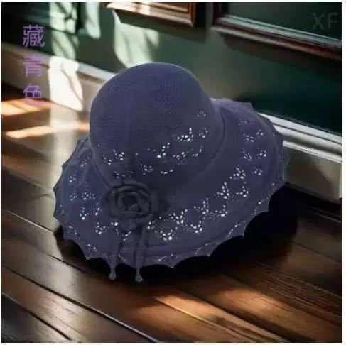 Summer new lace hollow breathable sunscreen hat sun hat travel seaside beach photo straw hat woman