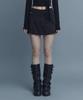 Ineodeijeu Pleated Pocket Cargo Mini Skirt (Black)