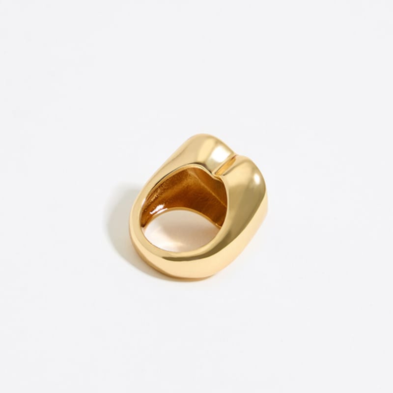 BIMBA Y LOLA [24SS] BIMBA Y LOLA Gold Crystal Heart Ring B245AIR002GOD