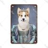 Metal Sign Gentleman Dog Wall Decor, Vintage Tin Plate for Living Room 20x30 cm