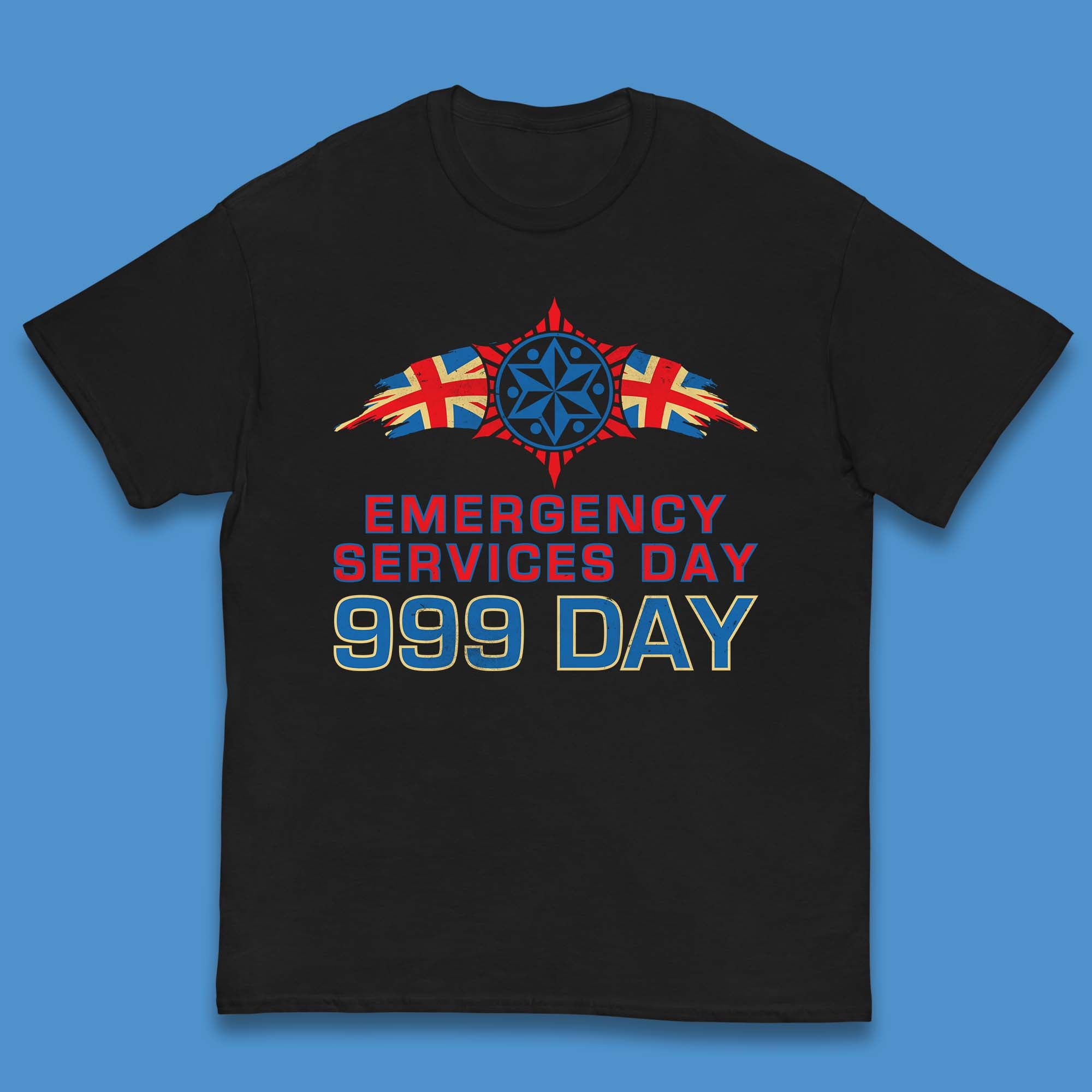 

Emergency Services Day 999 Days United Kingdom Emergency Services First Responder Annual Holiday Kids T Shirt 100