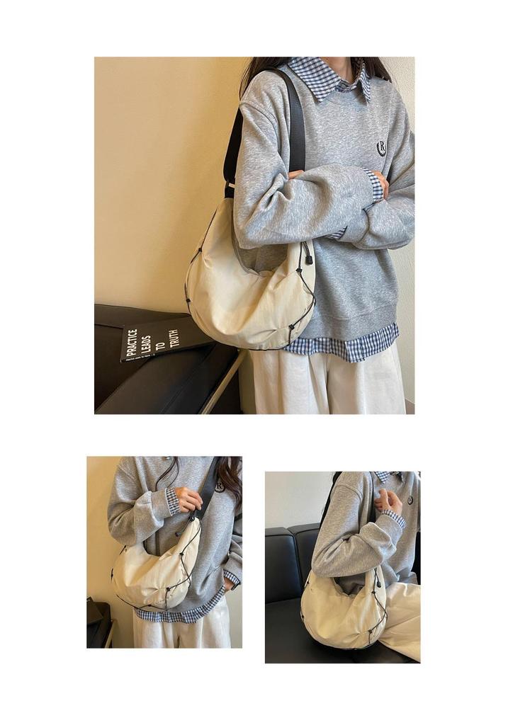 2026 Women's Versatile Casual College Crescent Dumpling Crossbody Bag