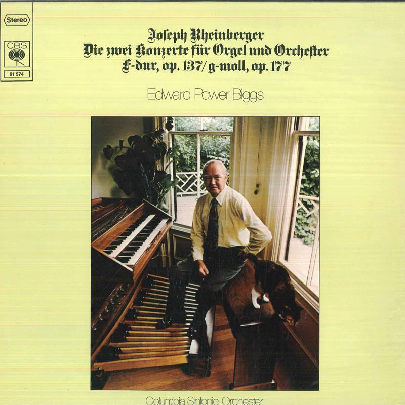 LP Record EDWARD POWER BIGGS COLUMBIA SINFON Rheinberger Die Zwei Konzerte Fur O 61574 CBS 1975 Germany Classical Used