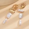 New Arrival Irregular Simulate Baroque Pearl Clip on Earrings for Women Mom Hyperbole Non Pierced Dangle Earrings Jewelry Gifts