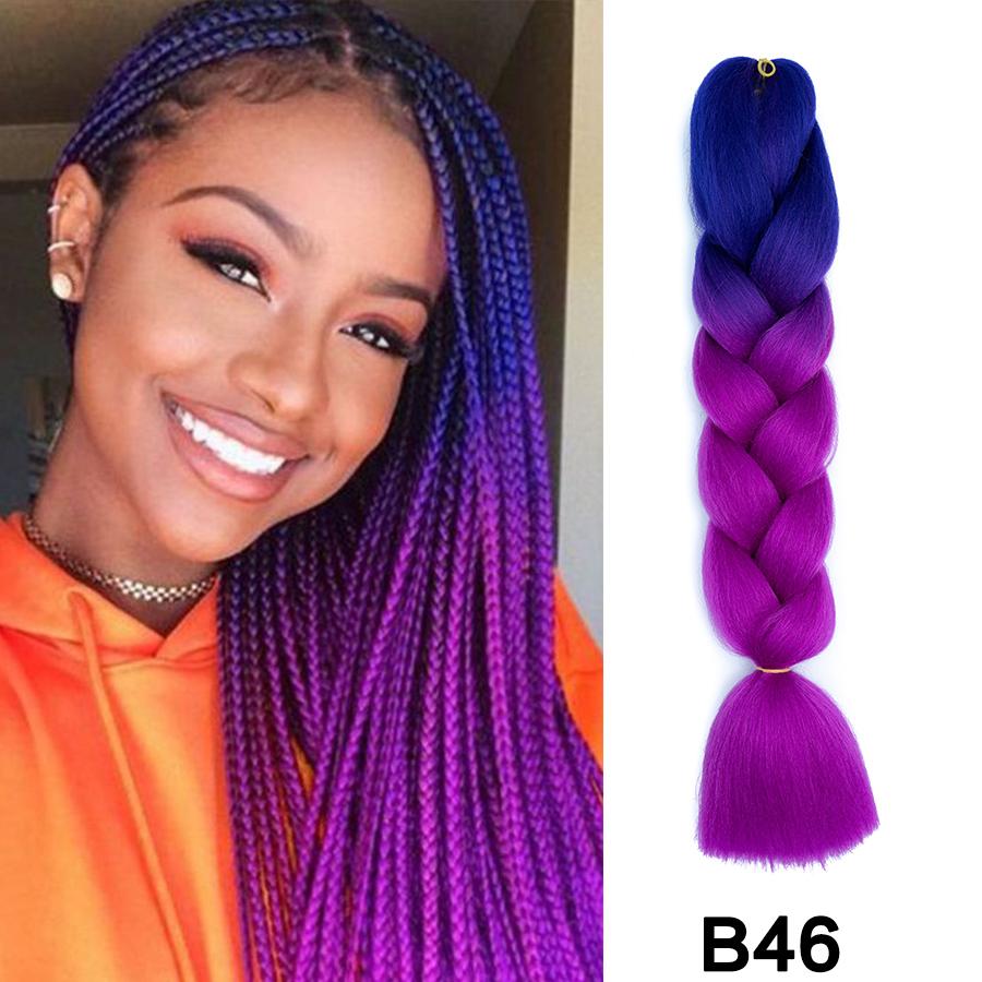 Synthetische 24-inch Lange Paarse Vlecht Haarverlengingen voor Vlechten Rumi Vlecht Haar voor Podiumfeest Cosplay, Meerkleurige Vlecht 24inches&1Pcs/Lot beige