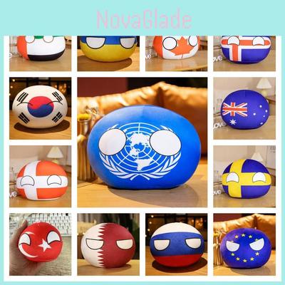 Oreiller en peluche Polandball doux et adorable pour les fans d'anime