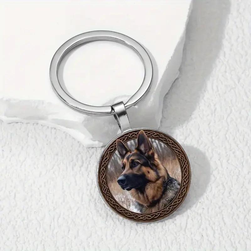 German Shepherd Dog Keychain With Zinc Alloy Material For Gift And Key Organizer