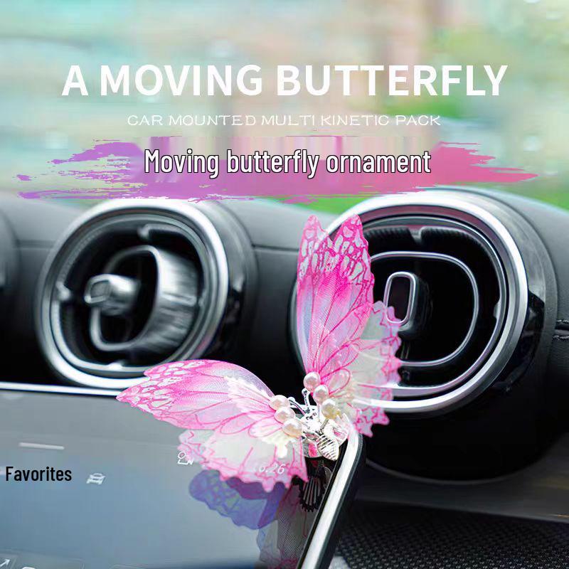 Butterfly Air Vent Ornament: Creative Chinese Style Car Interior Decoration
