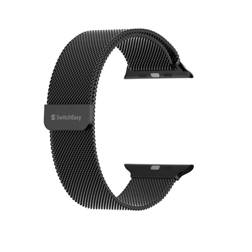 

Сетчатый ремешок Switcheasy из нержавеющей стали для часов Apple Watch Series 7/8/9 для iwatch ultra/ultra 2 петли 38/40/41/42/44/45 мм для ремешка iwatch ultra чёрный