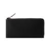 COGURE Long Wallet, L-Shaped Wallet, Genuine Leather, Smartphone Size, Slim, YKK Zipper, Includes Box, COPZ-LF, Black