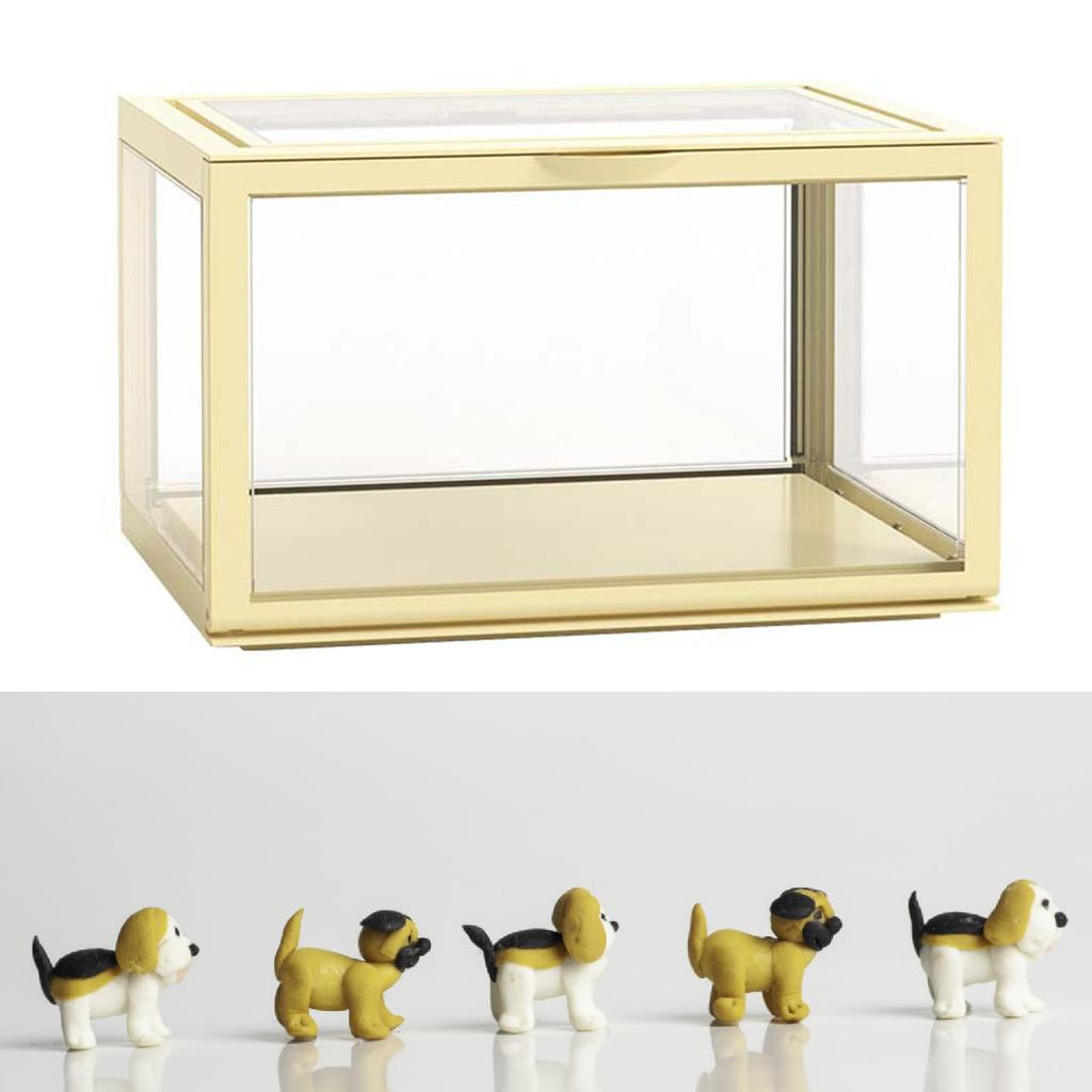 Figure Organizer Desktop Doll Acrylic Display Cabinet High Transparency Sealed Dustproof Show Case