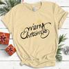 Top da Donna in Cotone Natale Coquette Stampa Fiocco High Street Moda Trendy Pullover Magliette da Donna