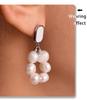 Qiong Yao Freshwater Pearl Shell Stud Earrings for Women - Light Luxury & Sweet Temperament Style